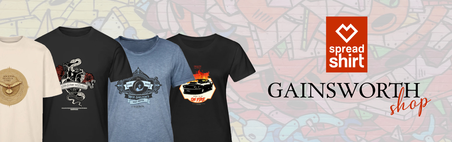Lo shop Gainsworth su Spreadshirt: magliette e gadget